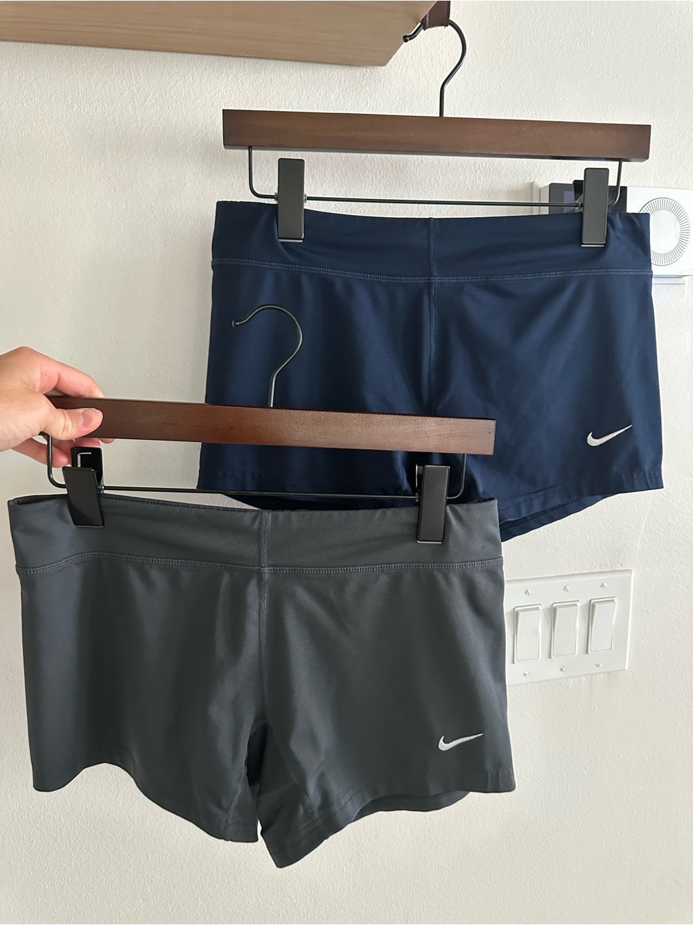 Nike Dri-Fit Women's Athletic/Spandex Shorts - Navy & Gray (2pk)